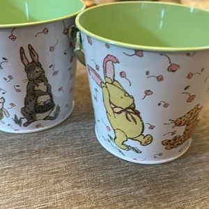 Michel company classic Pooh tin planters or containers